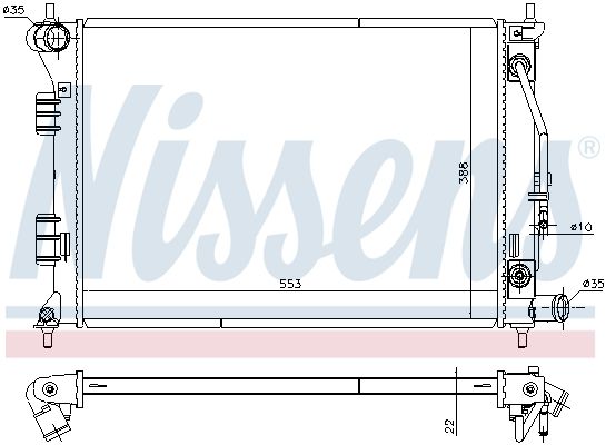 NISSENS Radiaator,mootorijahutus 675014