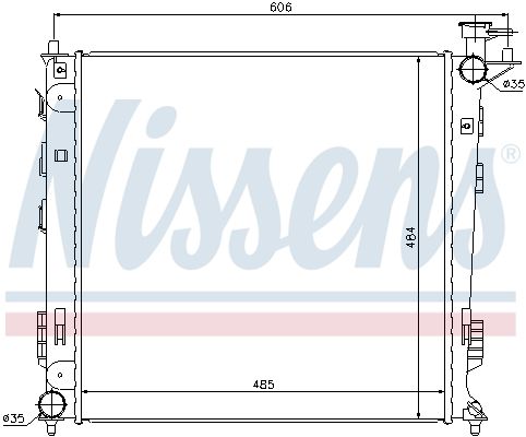 NISSENS Radiaator,mootorijahutus 67517