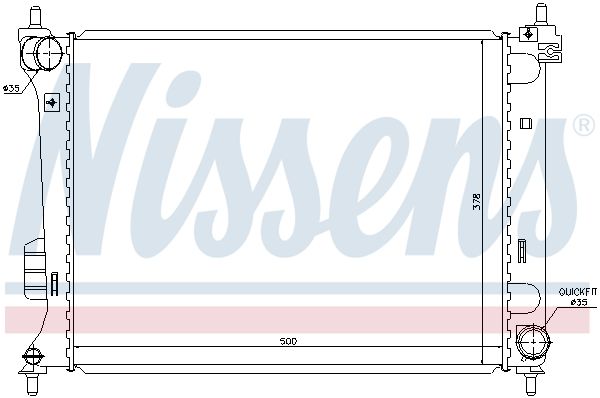 NISSENS Radiaator,mootorijahutus 67609