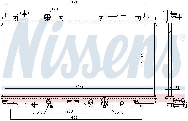 NISSENS Radiaator,mootorijahutus 68097