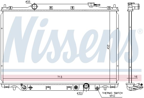 NISSENS Radiaator,mootorijahutus 681382