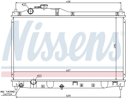 NISSENS Radiaator,mootorijahutus 681406