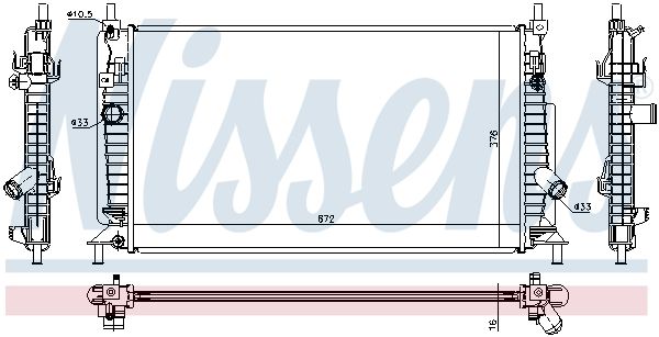 NISSENS Radiaator,mootorijahutus 68521