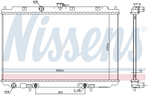 NISSENS Radiaator,mootorijahutus 68732