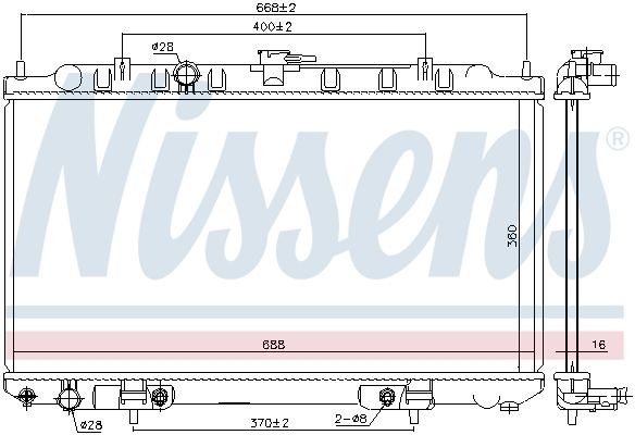 NISSENS Radiaator,mootorijahutus 68739