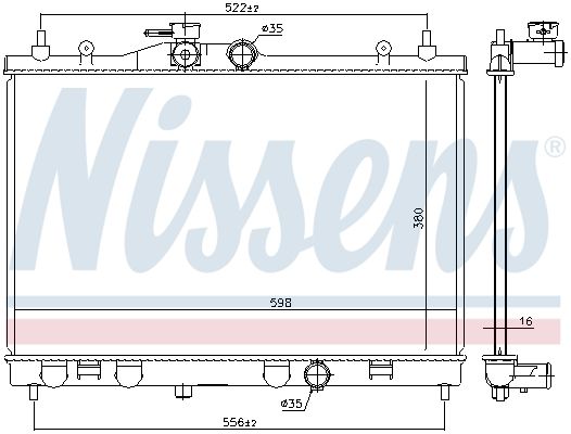 NISSENS Radiaator,mootorijahutus 68741