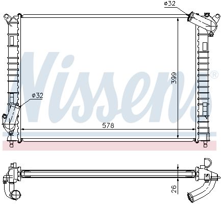 NISSENS Radiaator,mootorijahutus 69701A