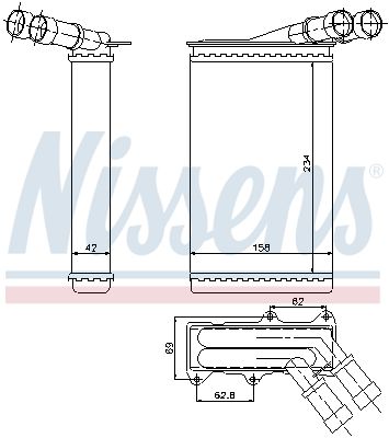 NISSENS Теплообменник, отопление салона 71146