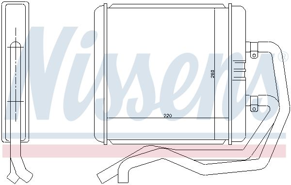 NISSENS Теплообменник, отопление салона 71811