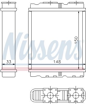 NISSENS Теплообменник, отопление салона 72659