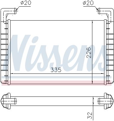 NISSENS Теплообменник, отопление салона 73371