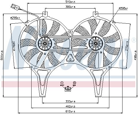 NISSENS Ventilaator,mootorijahutus 85149