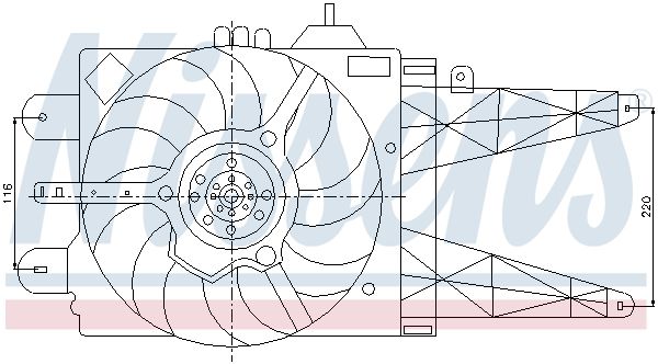 NISSENS Ventilaator,mootorijahutus 85158