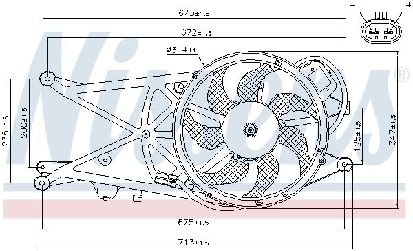 NISSENS Ventilaator,mootorijahutus 85205