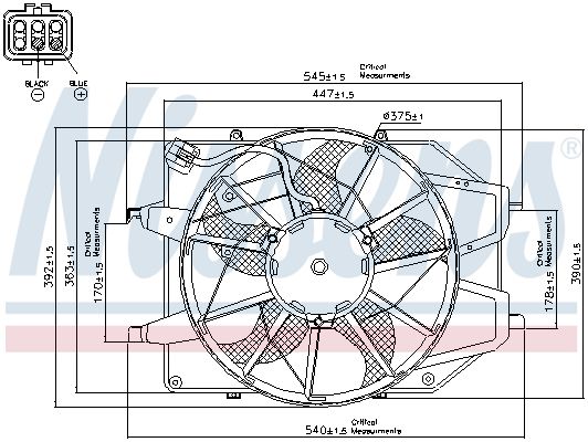 NISSENS Ventilaator,mootorijahutus 85217