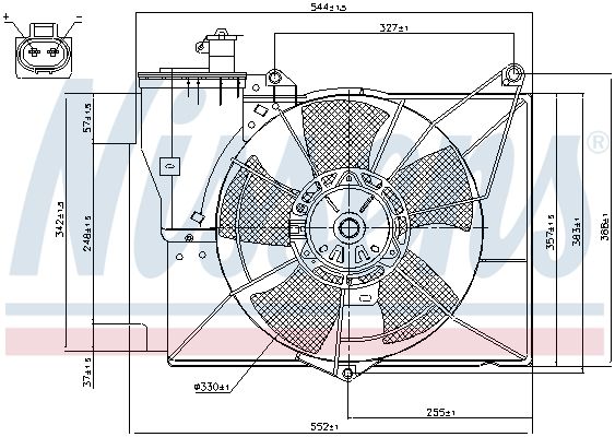 NISSENS Ventilaator,mootorijahutus 85227