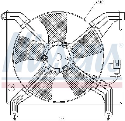 NISSENS Ventilaator,mootorijahutus 85358