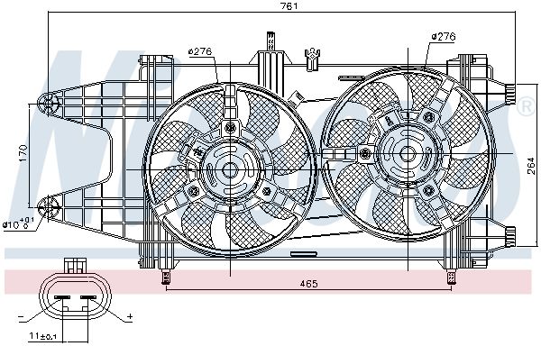 NISSENS Ventilaator,mootorijahutus 85481