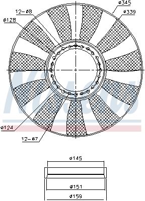 NISSENS Ventilaator,mootorijahutus 85664