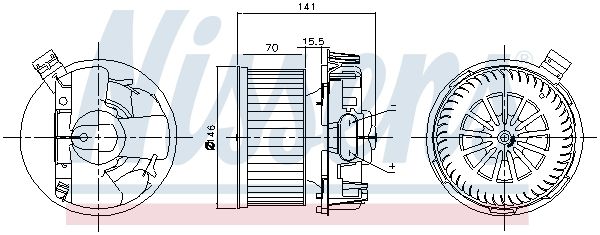 NISSENS Вентилятор салона 87209