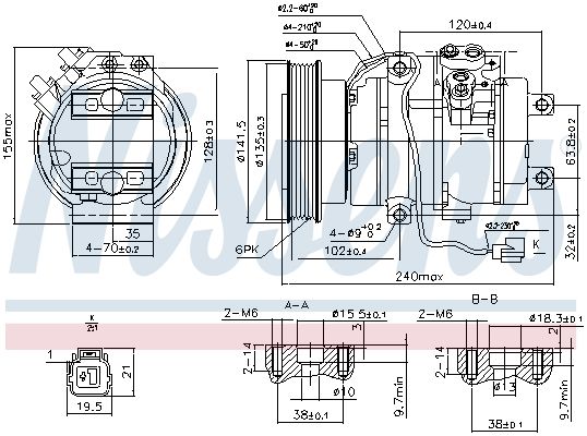 NISSENS Kompressor,kliimaseade 890017