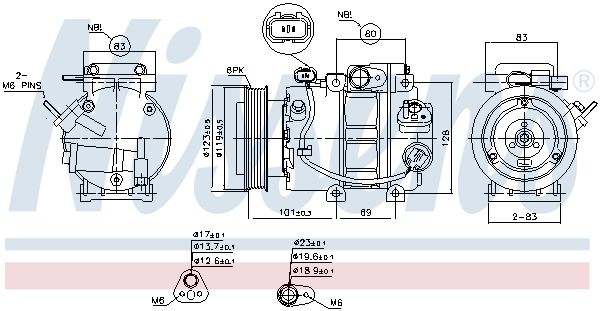 NISSENS Kompressori, ilmastointilaite