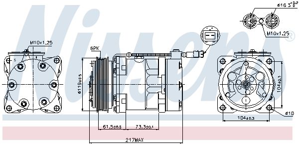 NISSENS Kompressor,kliimaseade 89056