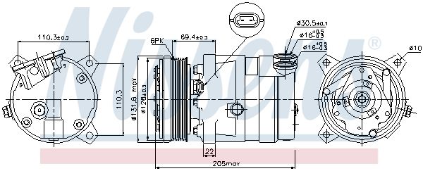 NISSENS Kompressor,kliimaseade 89058