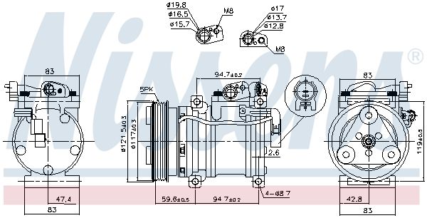 NISSENS Kompressor,kliimaseade 890688