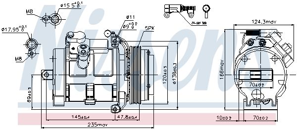 NISSENS Kompressor,kliimaseade 89081