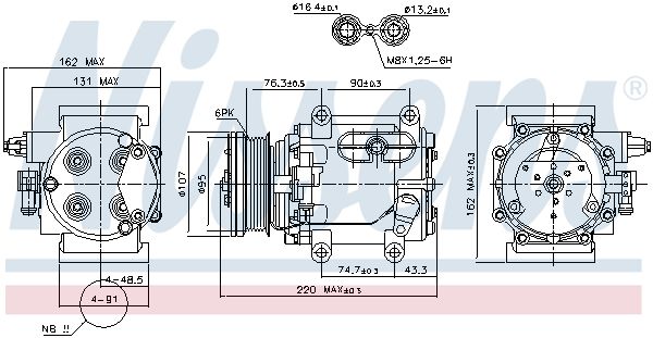 NISSENS Kompressor,kliimaseade 89239