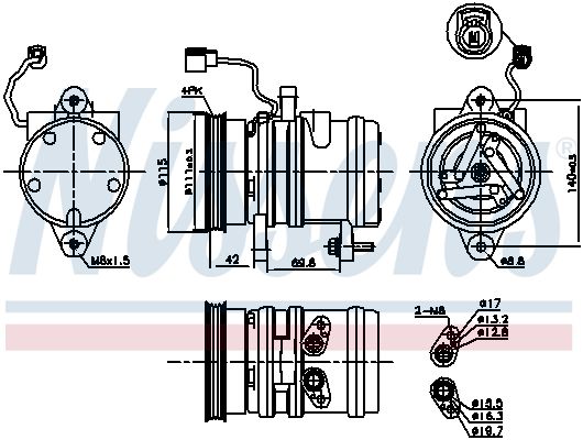 NISSENS Kompressor,kliimaseade 89272