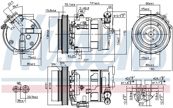 NISSENS Kompressor,kliimaseade 89396