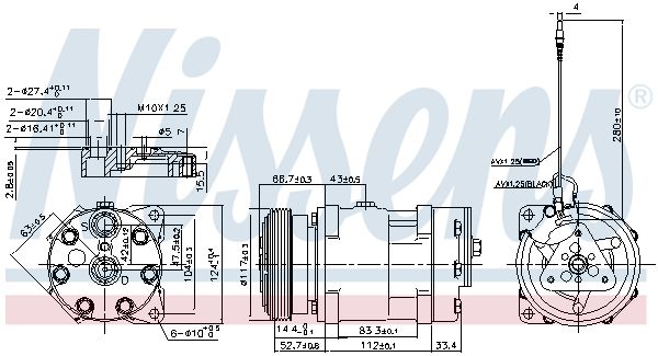 NISSENS Kompressor,kliimaseade 89489