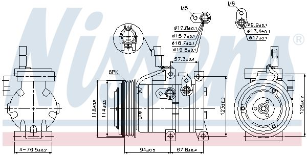 NISSENS Compressor, air conditioning