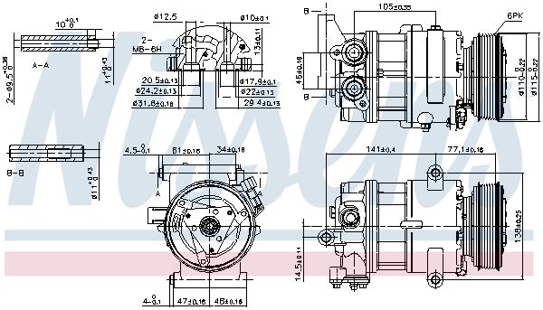 NISSENS Kompressor,kliimaseade 89590