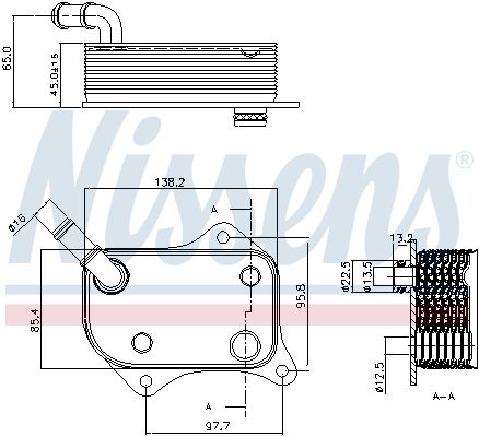 NISSENS масляный радиатор, двигательное масло 90711