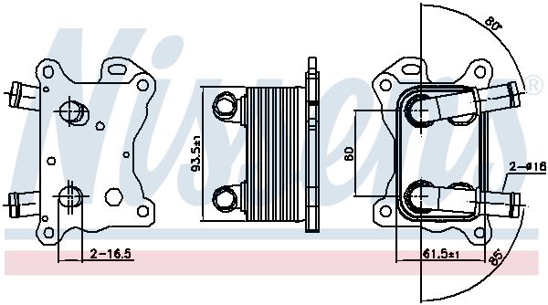 NISSENS Õliradiaator,mootoriõli 90881