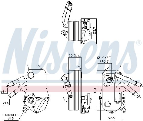 NISSENS 91224 Масляный радиатор, автоматическая коробка передач