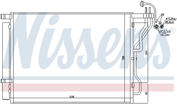 NISSENS Конденсатор, кондиционер