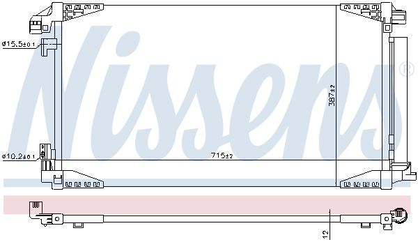 NISSENS Condenser, air conditioning