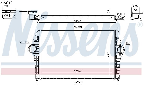 NISSENS Kompressoriõhu radiaator 96692