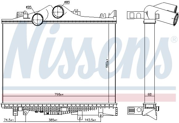 NISSENS Интеркулер 97038