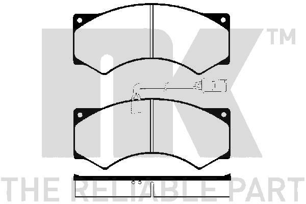 NK Комплект тормозных колодок, дисковый тормоз 224016