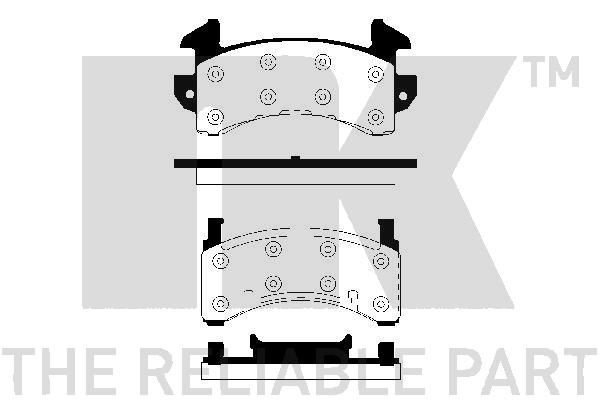 NK Комплект тормозных колодок, дисковый тормоз 229204