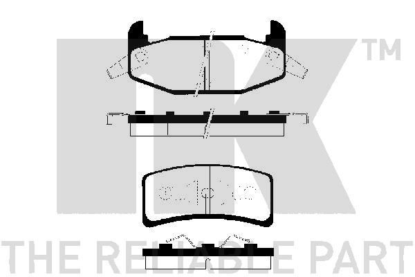 NK Комплект тормозных колодок, дисковый тормоз 229212
