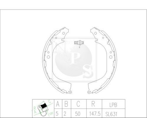 NPS Комплект тормозных колодок N350N55