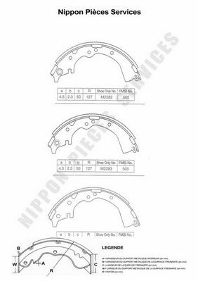 NPS Piduriklotside komplekt T350A37