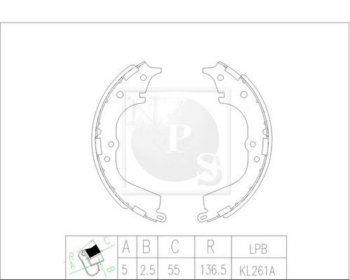 NPS Piduriklotside komplekt T350A78