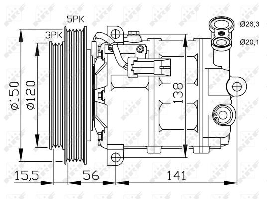 NRF Kompressor,kliimaseade 32673G